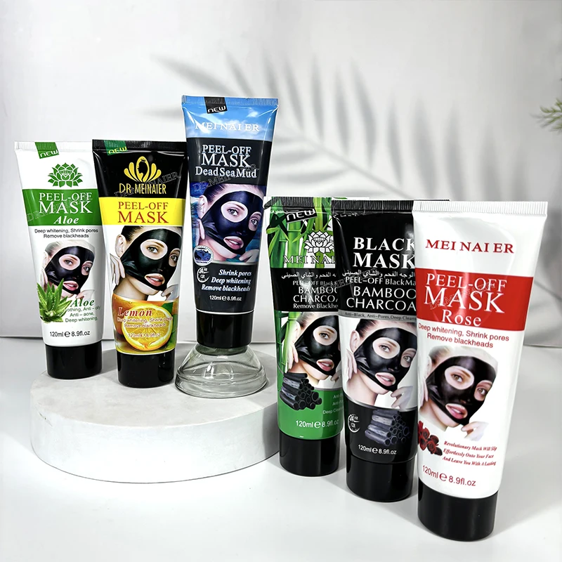 High quality facial care Blackhead suction deep cleaning pore acne oil control activated carbon tear off facial mask 120g
