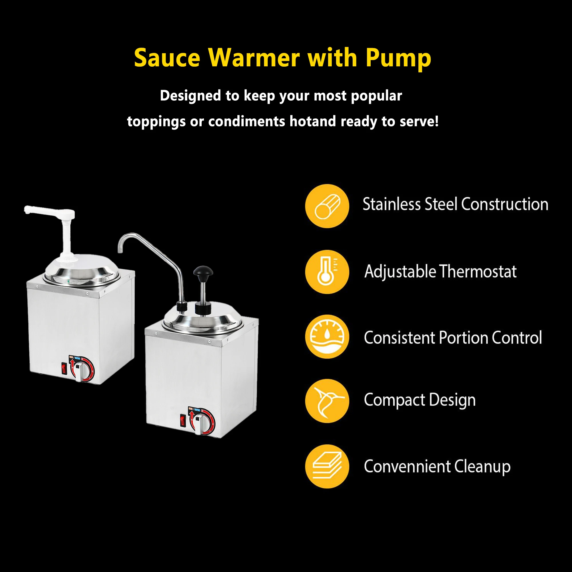 Electric commercial hot chocolate Dispenser Round Stainless Steel Fudge Chocolate Sauce Butter Dispenser With Pump High Quality