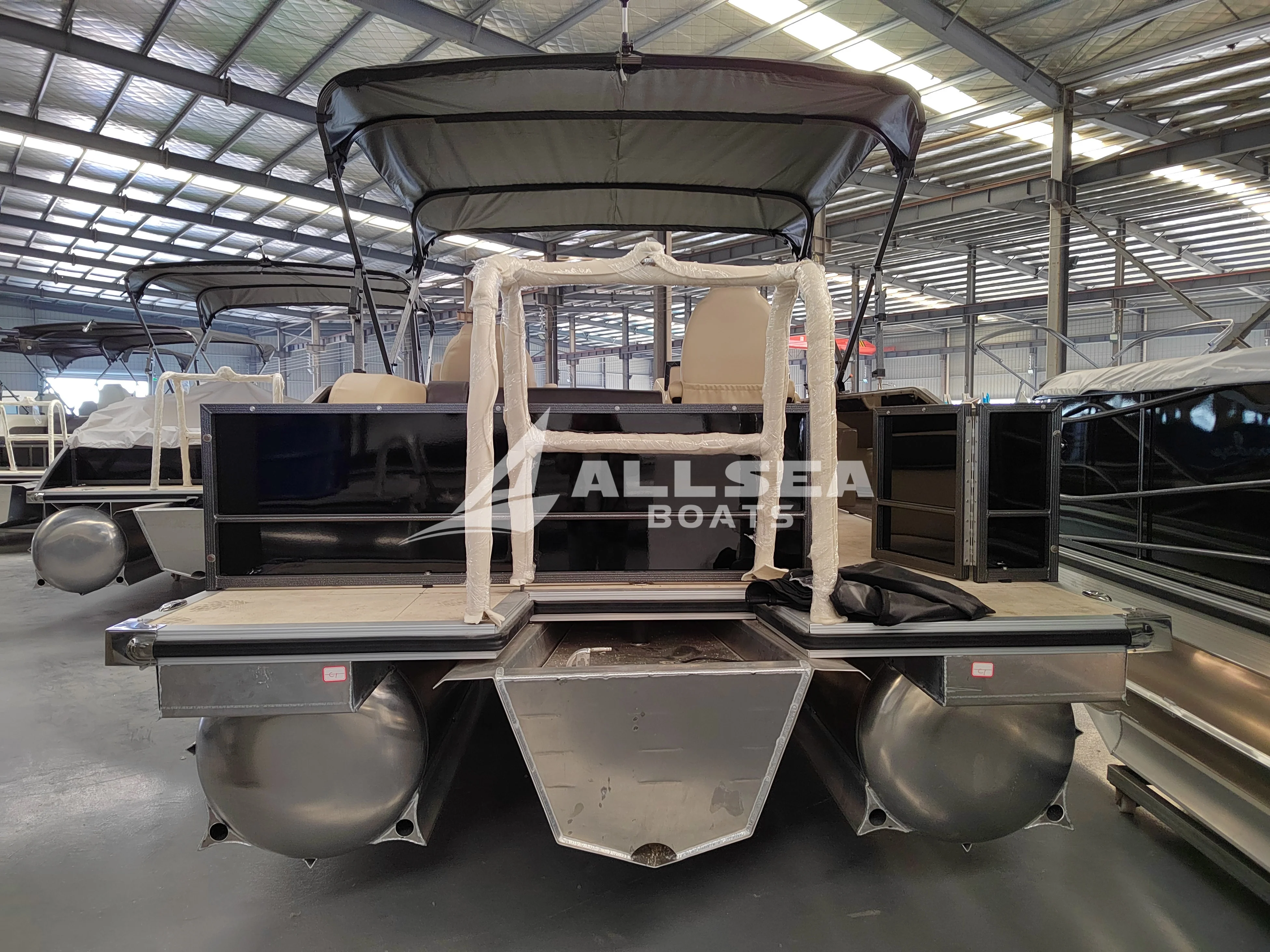 Allsea 23FT морская алюминиевая лодка Tritoon понтонная для рыбалки праздничная продажи со скоростными понтонами