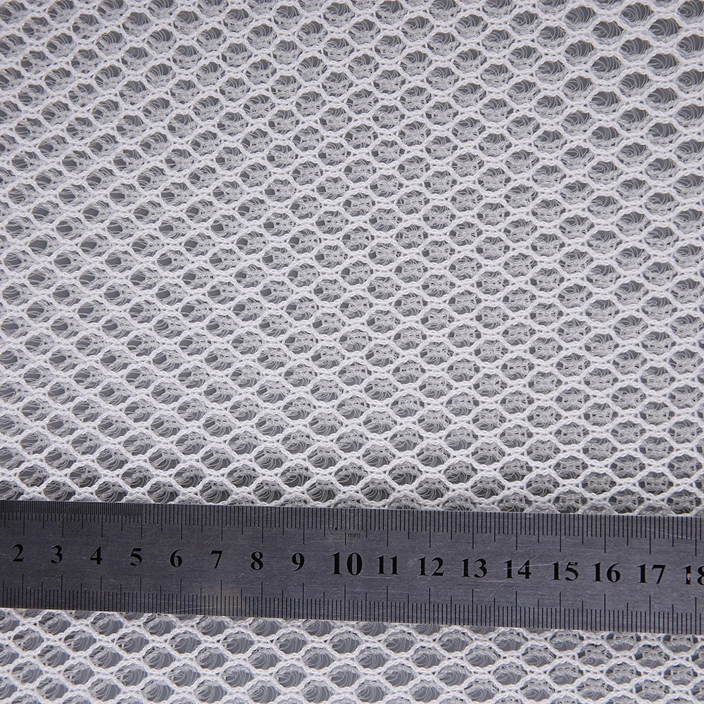Stock wholesale big hexagon holes 10mm thickness air mesh mattress fabric for camper to reduce moisture build up