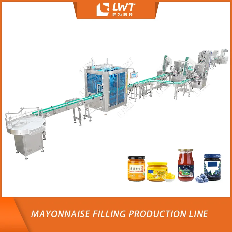 Automatic Mayonnaise Sauce Filling and Sealing Machine Complete Production Line
