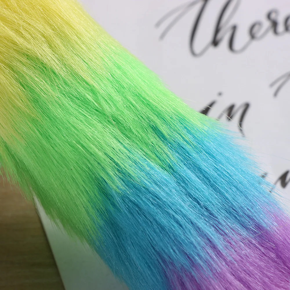 new plush multi-color ballpoint pen creative multicolor rainbow 6 color pen for girl more beautiful scenery fluffy maomao pen