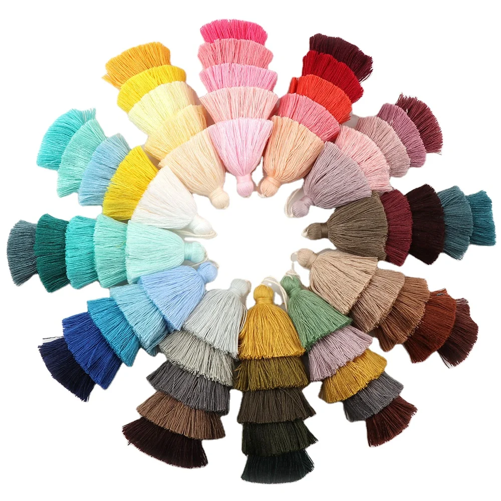 5 layer multicolor handmade tassel for bag decoration and keychains