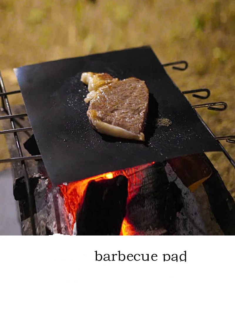 Grill Mat Non-stick Baking Mat Cooking Grilling Sheet Heat-Resistant Reusable BBQ Baking Pad For Outdoor Grill