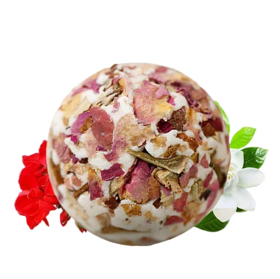 Бомба для ванны премиум-класса с розовыми цветами, натуральные органические Бомбочки для ванны