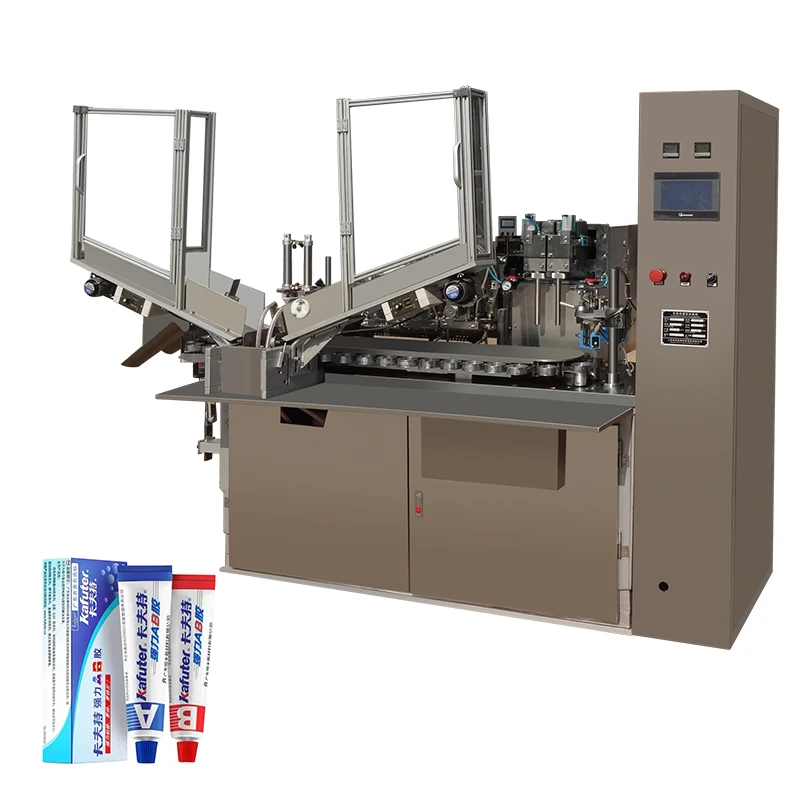 automatic plastic  toothpaste tube filling and sealing machine tube filling and closing machine