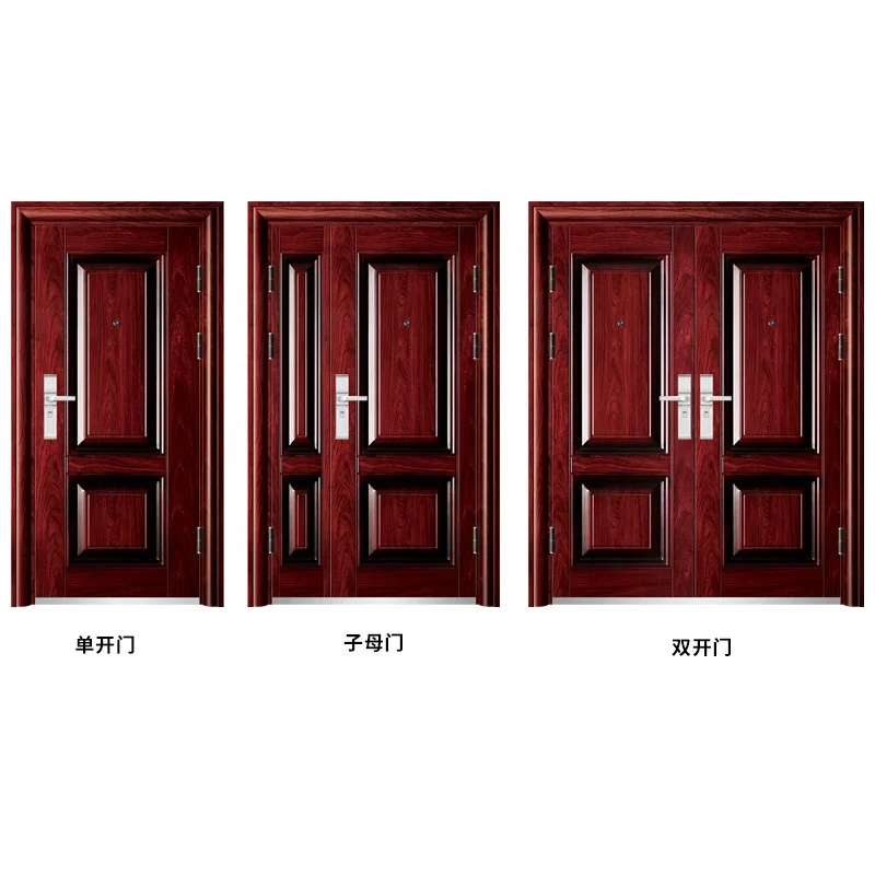 Manufacturer Exterior House Model Metal Door Security Steel Door Front Entry Door For Home