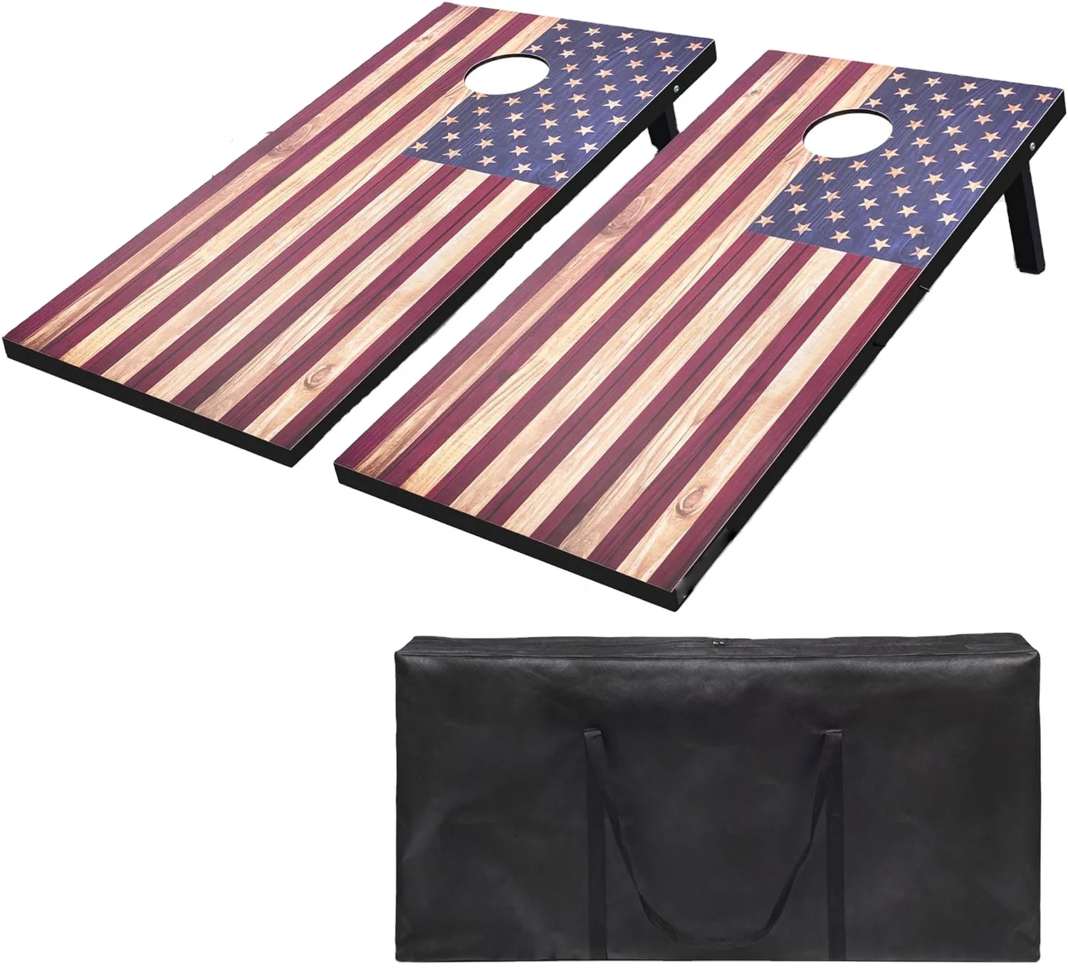 Classic cornhole Regulation Size  painted with American Flag for family have fun