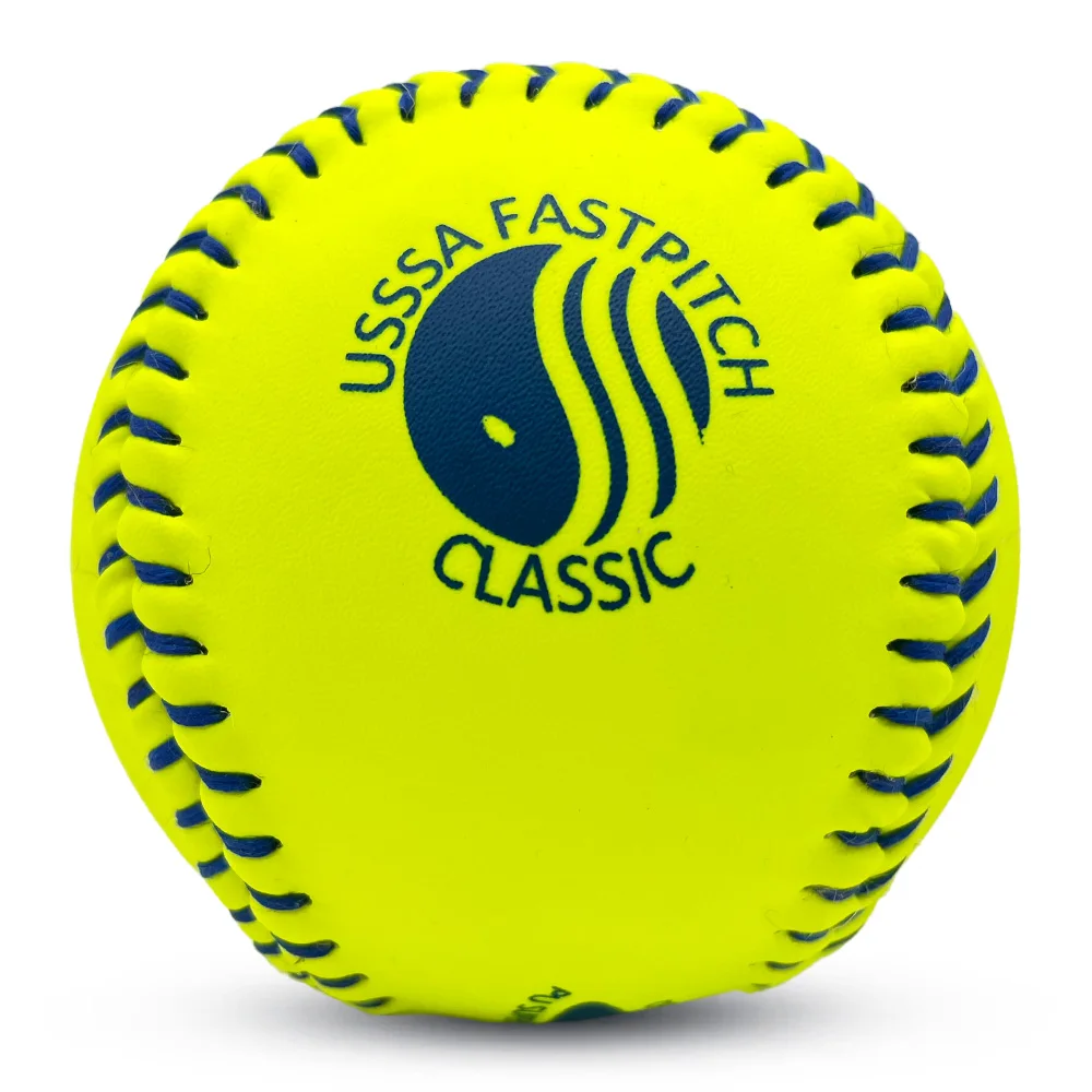 11/12inch cork core Core fastpitch Game Softball game approved quality Optical yellow leather softball
