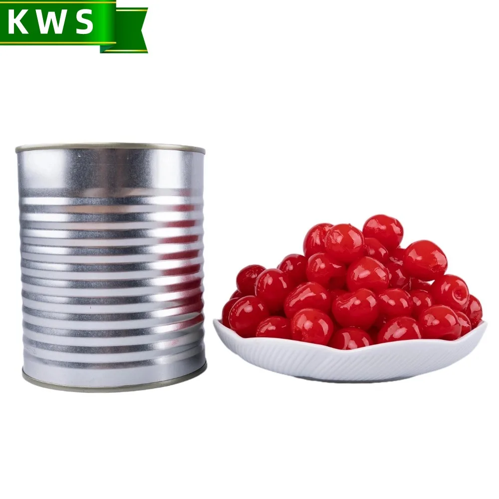KWS China canned fruit factory wholesale canned red cherry fruit in syrup