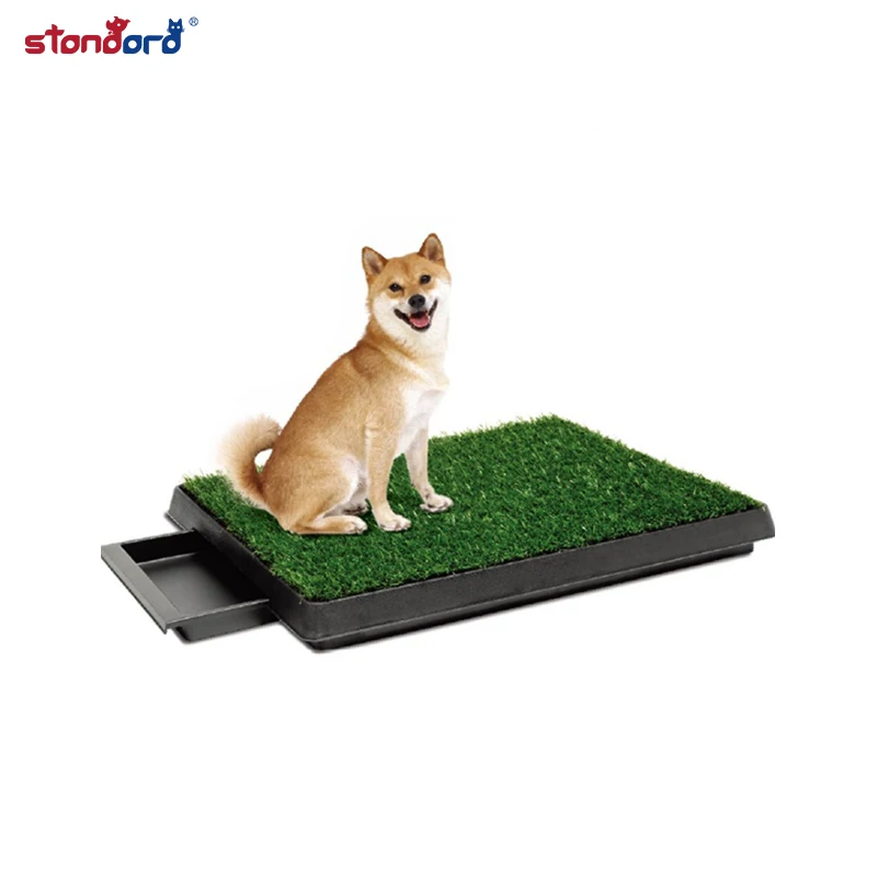 
2021 new design 3-Layer Pet Potty Trainer Grass Mat Dog Training Pee Patch dog toilet indoor puppy training pad durable for larg 