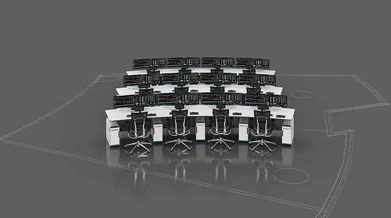 Multi-Functional control room consolecontrol room furniture - Maximize Space Utilization E001
