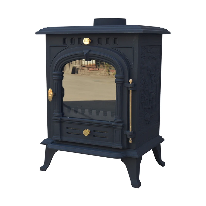 Mantels Matt Black Fire Suspended Fireplace Wood Burning