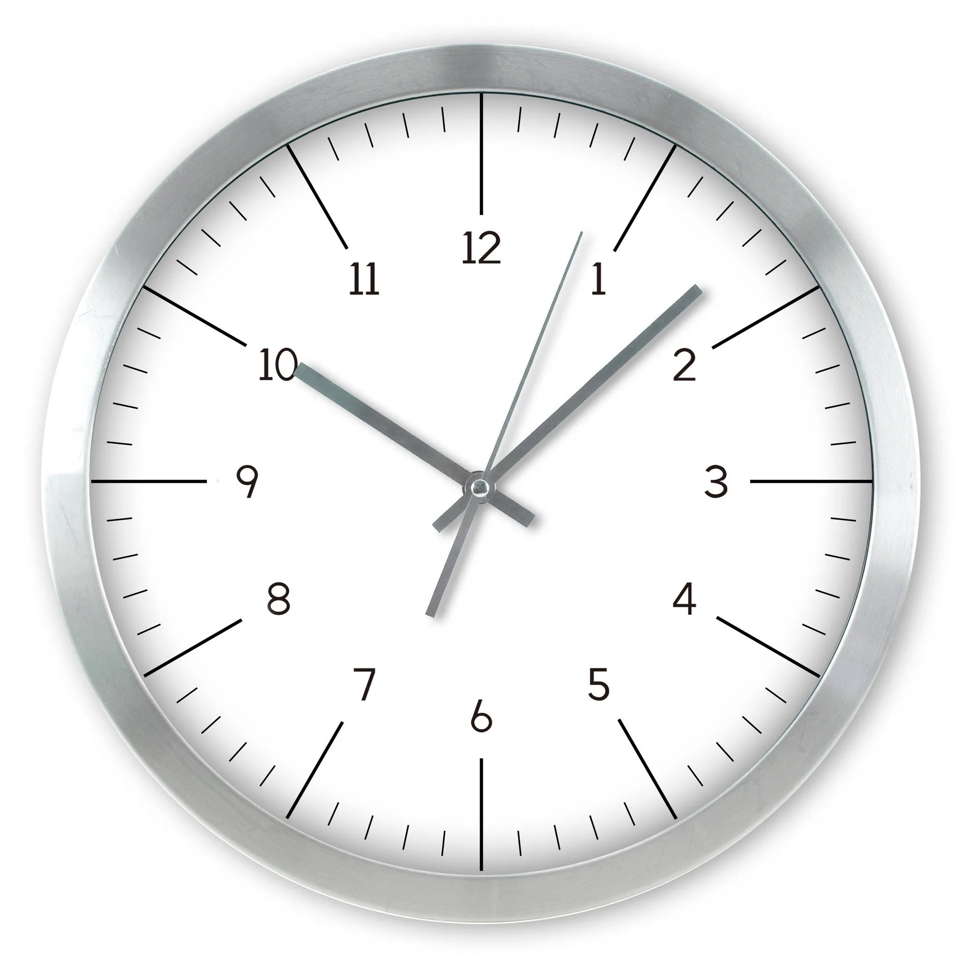 Metal stainless steel creative fashion living room aluminum wall clock clock watch wholesale aluminum clock 14 inch 35CM