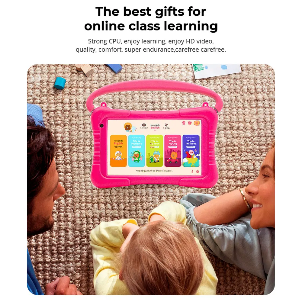 2022 Kids Android 11 Education Tablet 7 Inch 1gb Ram 16gb Rom Allwinner Quad Core Tablet Android With Protect Case