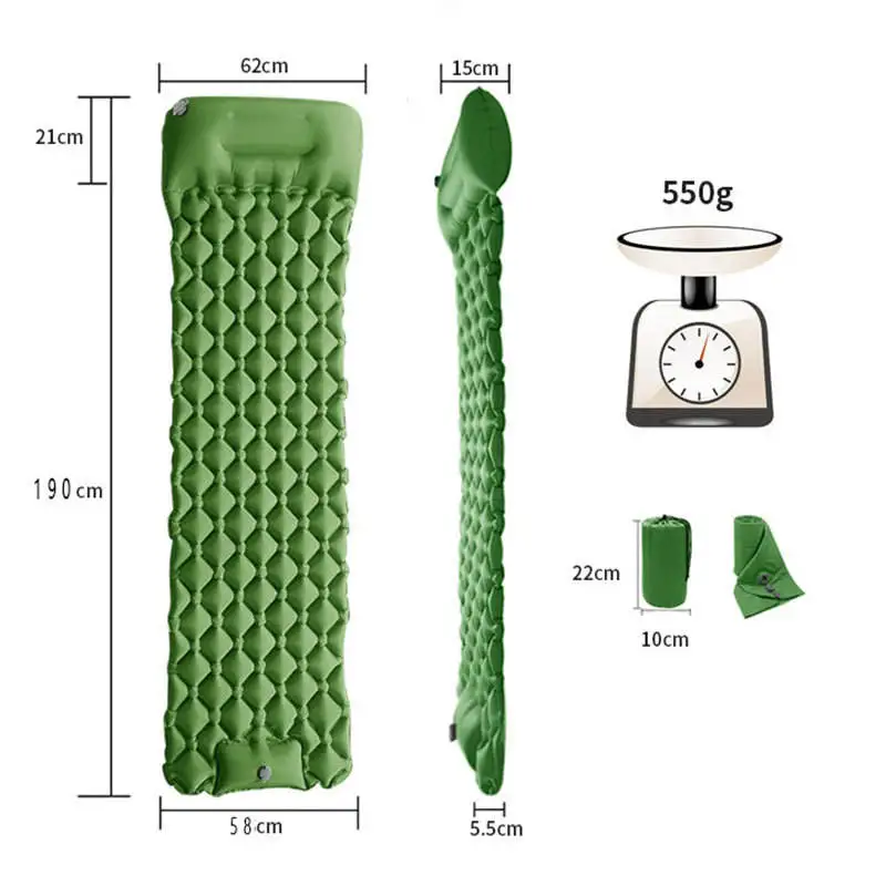 Ultralight Inflatable Sleeping Pad Self Inflating Folding Floor  Lightweight Compact Air Mattress Best Sleeping Mat