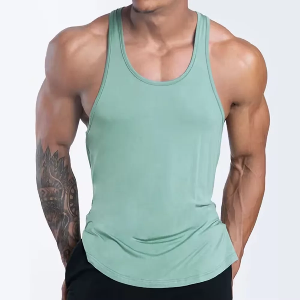 Cheap Price Men Gym Singlet Stringer Muscle Fit Tank Tops Fitness Workout Shirt Spandex Men Gym Workout Tank Top Singlet