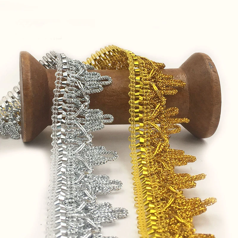 3 см Золотая Серебряная корона Кружева треугольник три цветочные кружева