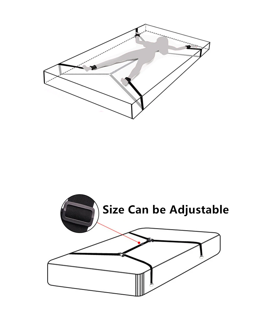 BDSM Bondage Gear Kit Set Bed Handcuffs Ankle Cuff Restraints Sex Toys for Women Men Couples Adult Games Erotic Accessories