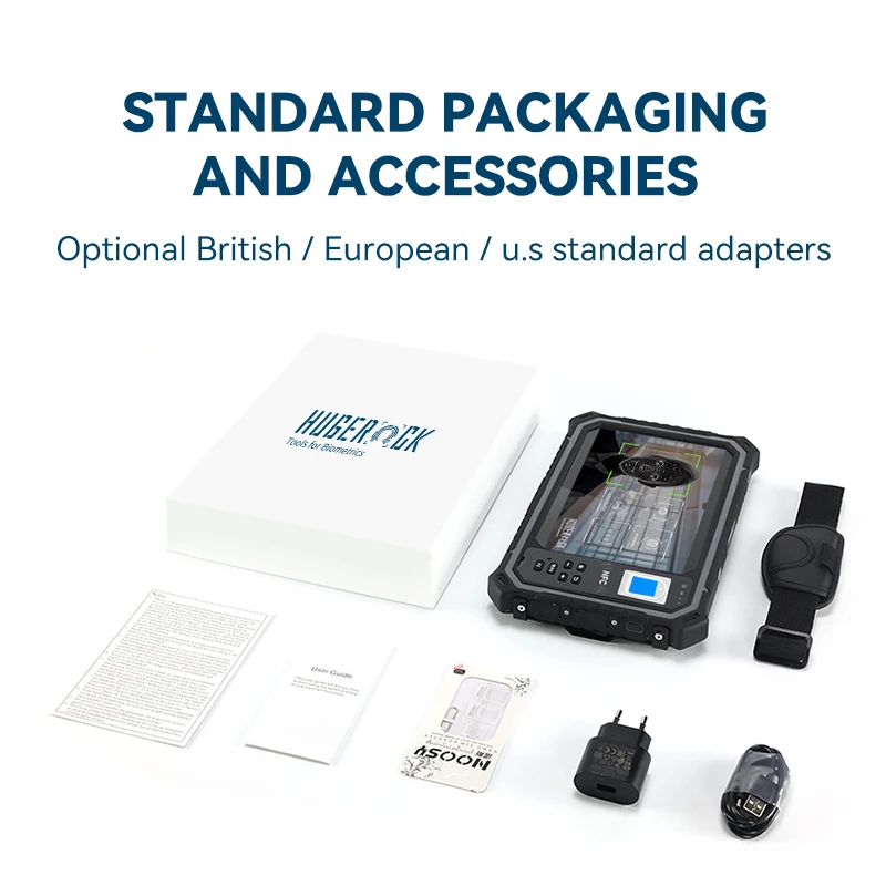 HUGEROCK B80 industrial rugged android tablet pc computer 8 inch fingerprint scanner nfc tags time attendance module