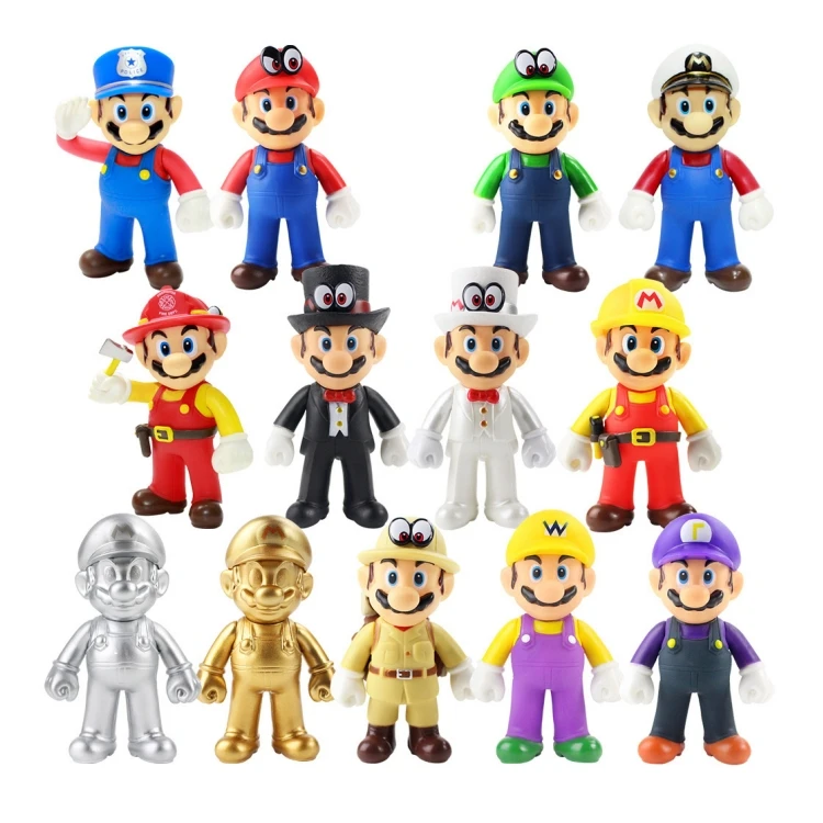 Super Bros Mario Luigi Valio Valluigi PVC Mario Bros Action Figures Toys for Kids