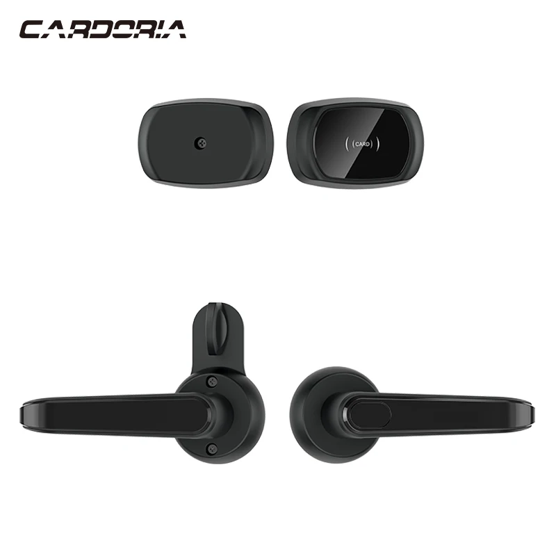 Hot Selling 5 Star Lcd Stainless Chip Temic Inductive Sdk Api Electronic Digital Smart Rfid Key Card Lock Hotel Handle Set Door