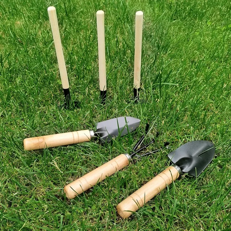 Mini Gardening Tool Sets Miniature Portable Small Kids Flower Pots 3pcs Garden Hand Tools Sets for Planting