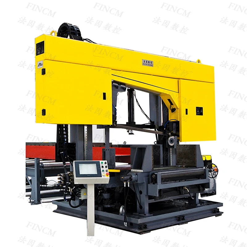 FINCM Double Column CNC H-Beams CNC Metal Sawing  Machine For Metal Cutting