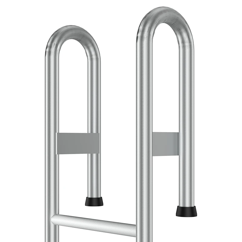 Marine Lightweight Aluminum Boat Folding Gangways For Boat Aluminum Ship Boarding Ladder