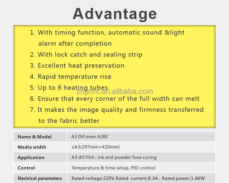 Zhou Surname DTF 60CM a2 A3+ L1118 1390 ink pet film Sheet Oven Dryer hot melt Powder heating DTF 13x19 A2 A1 drying curing Oven