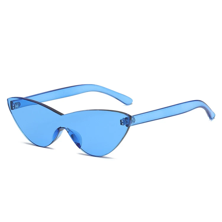 Colorful Wholesale Vendor Cheap Uv400 Cat Eye Shades Lady 1 dollar Sun Glass Oem Women Rimless Sunglass