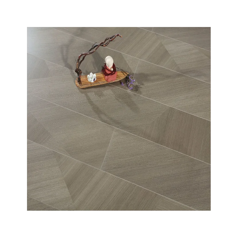8Mm Dark Brown Grey Board hdf waterproof Laminated Flooring With Underlying