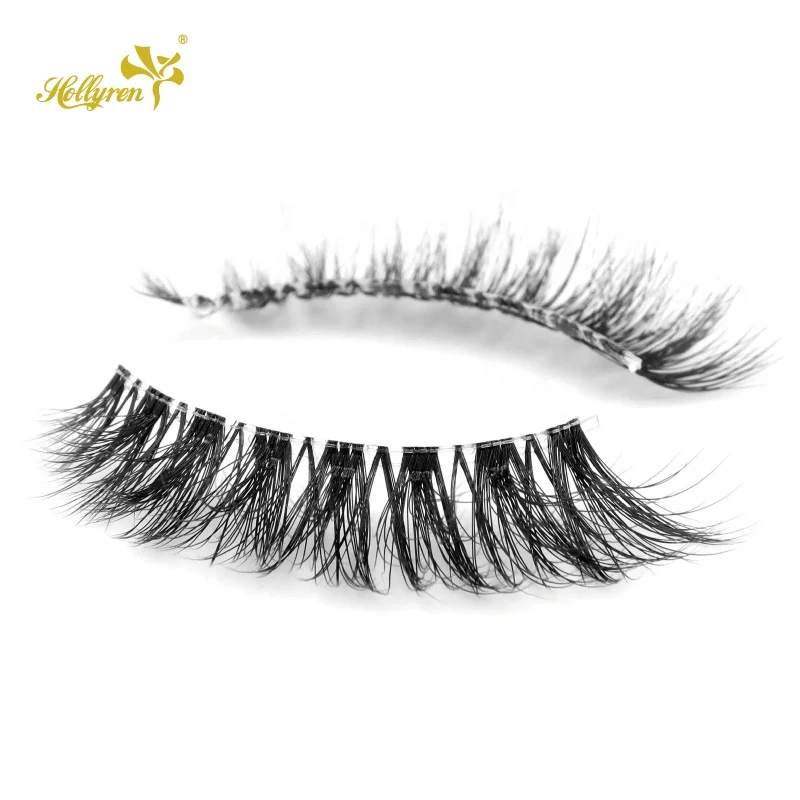 OEM natural style PBT soft band wispie false eyelashes