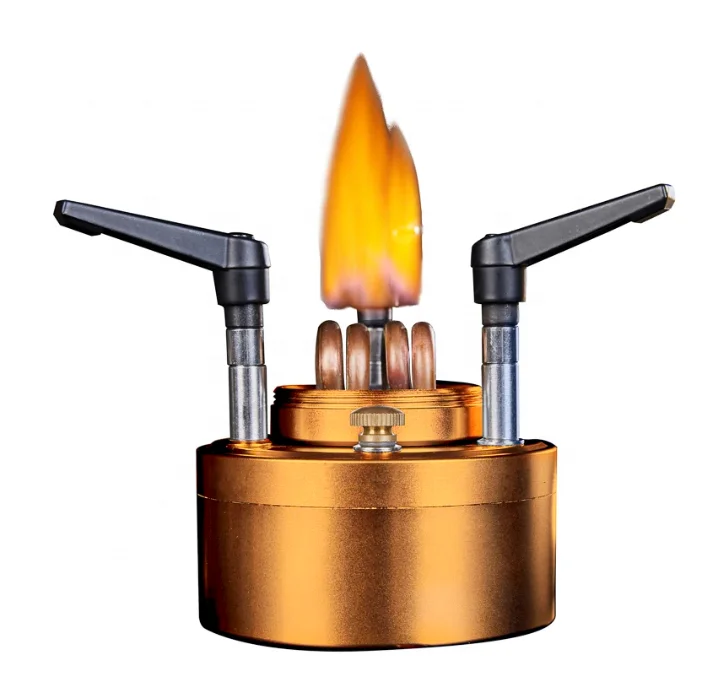 Diy Self-Pressurizing Alcohol Stove Portable Outdoor Picnic Gasification Card Stove for Boiling Tea and Water