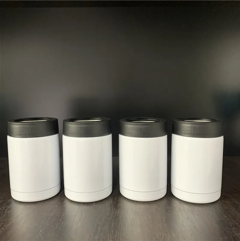 Factory Price 12oz Can cooler white sublimation blanks double wall stainless steel Can Insulator for diy printing