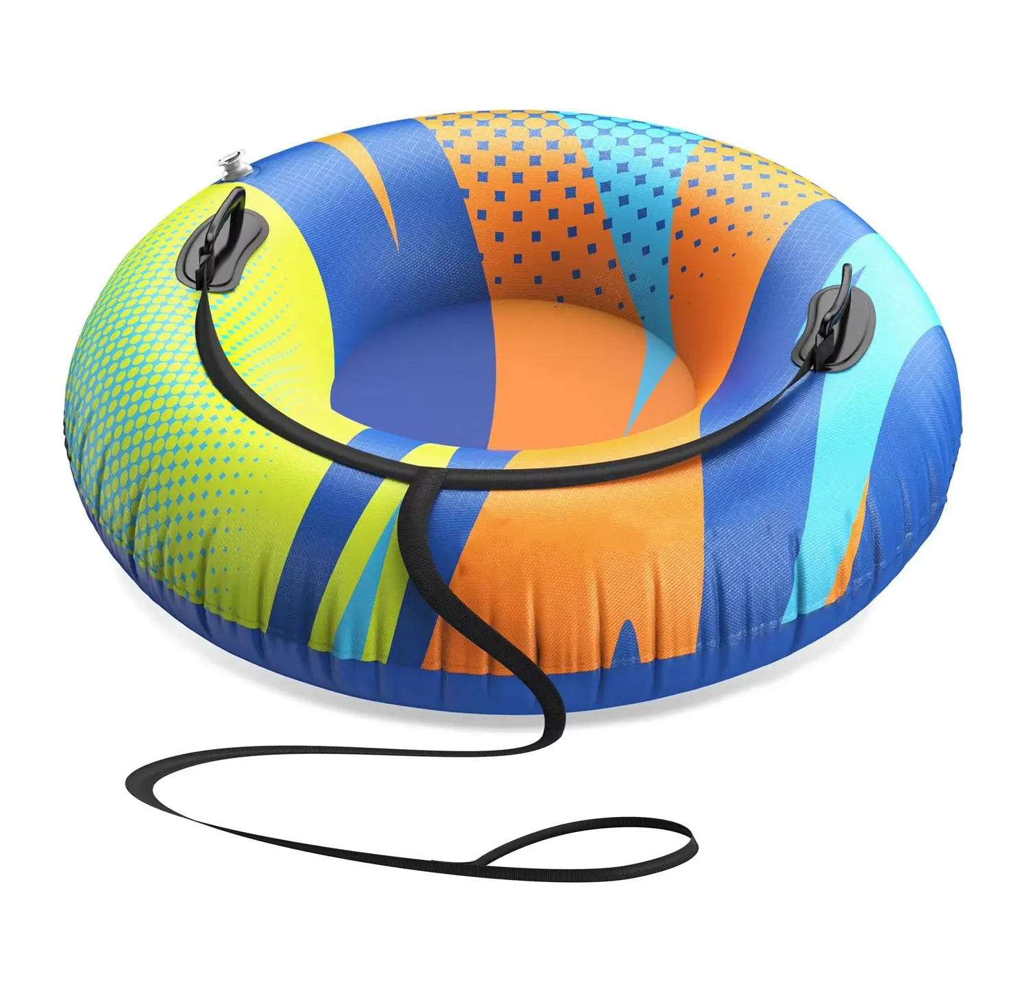 AirsFish Inflatable Snow Sled Heavy Duty Antifreeze Material Sledding Tubes Children Adults Wear-Resistant Snow Tube Towable