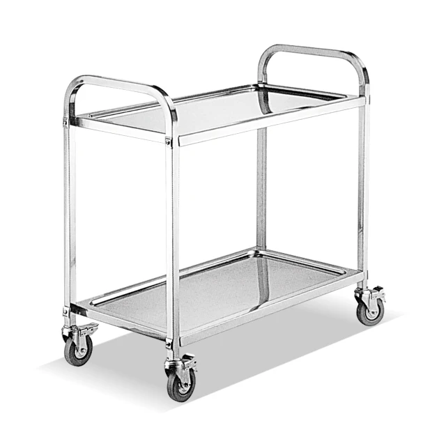 Catering Trolley Manufacturer 2 Tier Trolley Multifunctional Trolley Commercial Kitchen Dining Cart Movable Service Cart