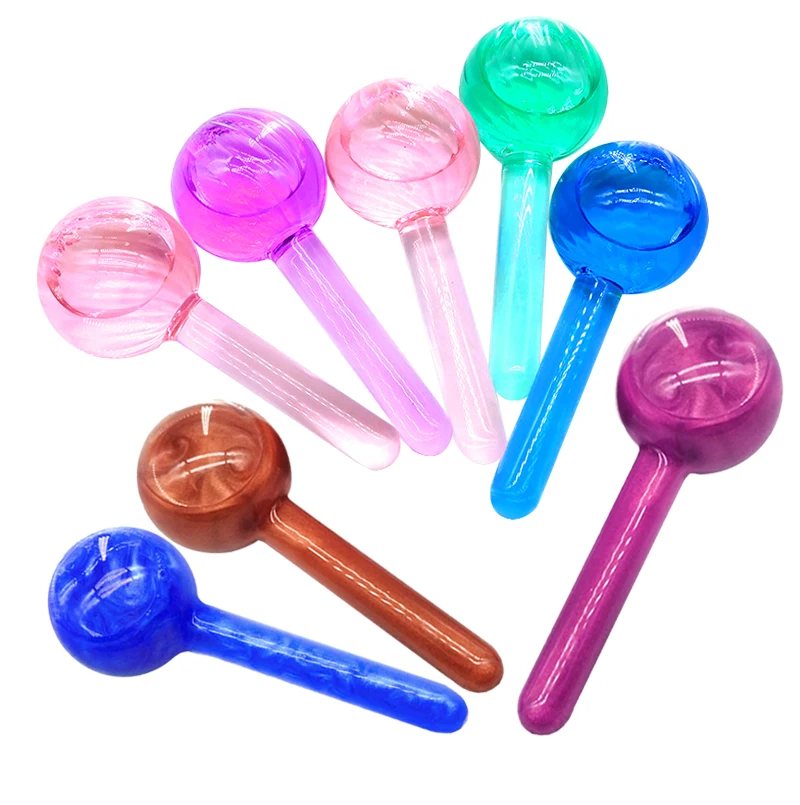 Custom Facial Ice Globes Roller with Glitter, Cryo Ice Globes Stick Face Eye Cooling Massage Tool Beauty Skincare Facial Roller