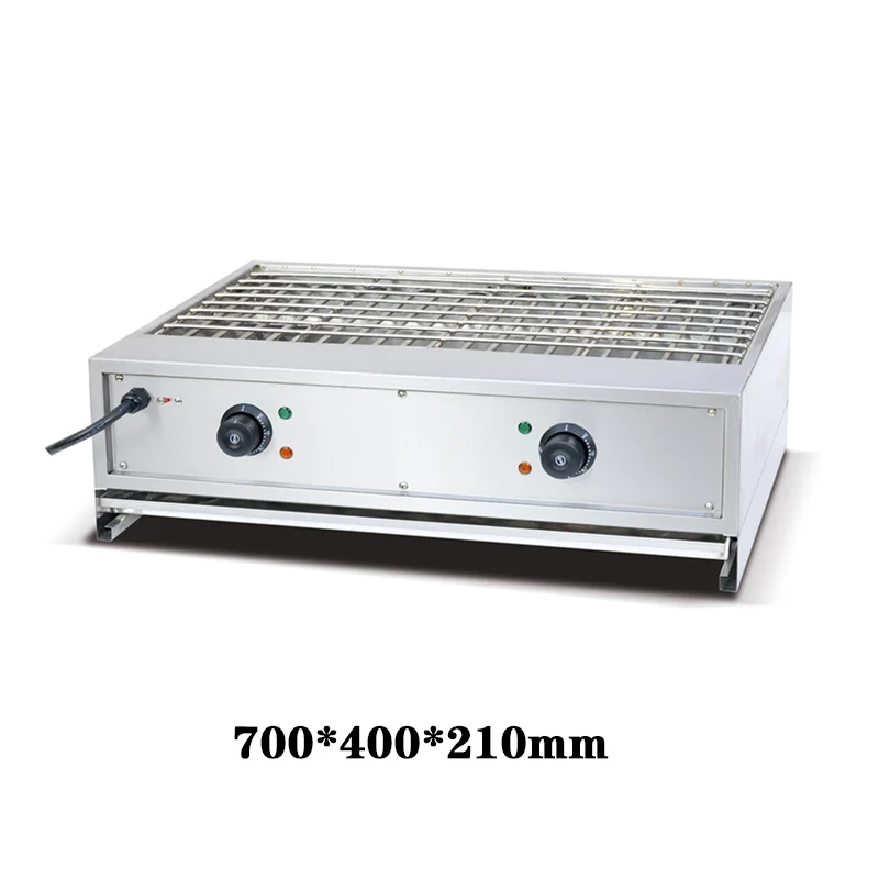 Stainless Steel Electric Smokeless Barbecue Oven Mini Toaster Oven for Household Hotel Use Bake Warm Function Gas Power Source