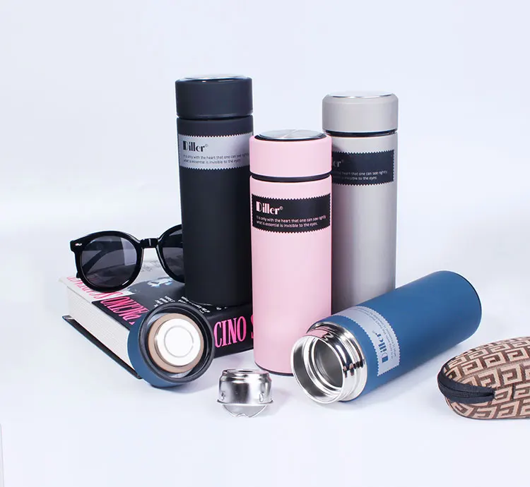 Chinese 500 ml tea strainer infuser stainless steel metal vaccum thermo bottle with tea filter infuser