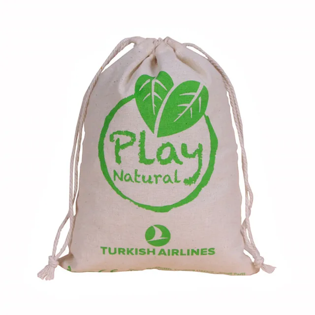 
Eco Friendly Shopping Natural Calico Canvas Custom Logo Cotton White Small Drawstring Bags Grocery Gift Pouch 