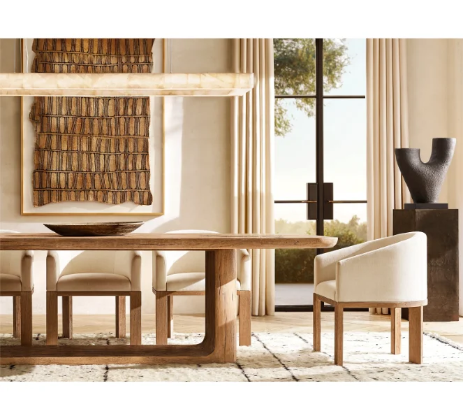 2023 Factory Direct Modern Furniture Rectangular Combination Solid Oak Dining Table