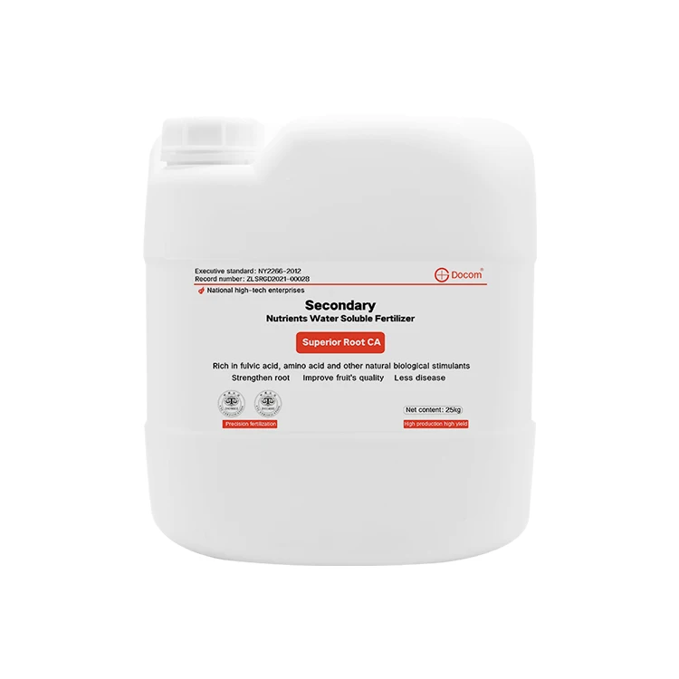 Oragnic Plant Source Black Liquid Humic Acid Fulvic Acid Chelated Calcium Ca Fertilizer NPK Fertilizer