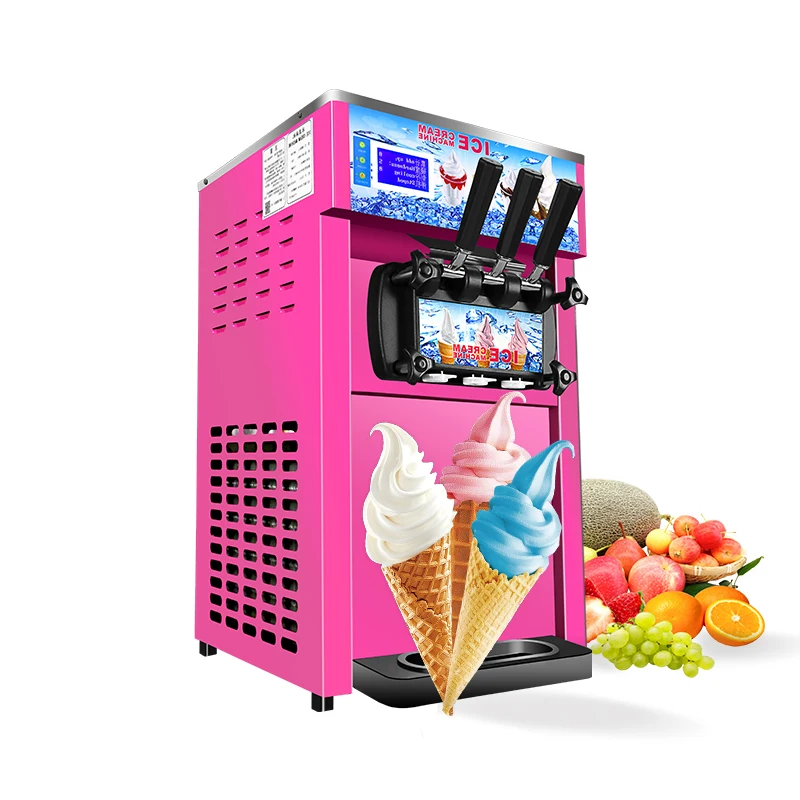 Soft Ice Cream Machine Desktop Ice Cream Machine Coffee Shop Stainless Steel Ice Cream Machine
