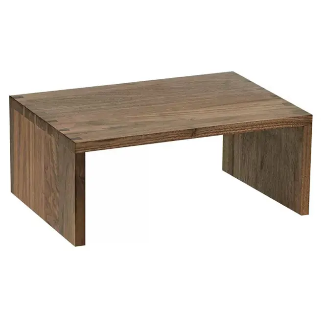 walnut Laptop Monitor Stand Riser Wooden Desktop Shelf for Computer Laptop Printer TV Stand