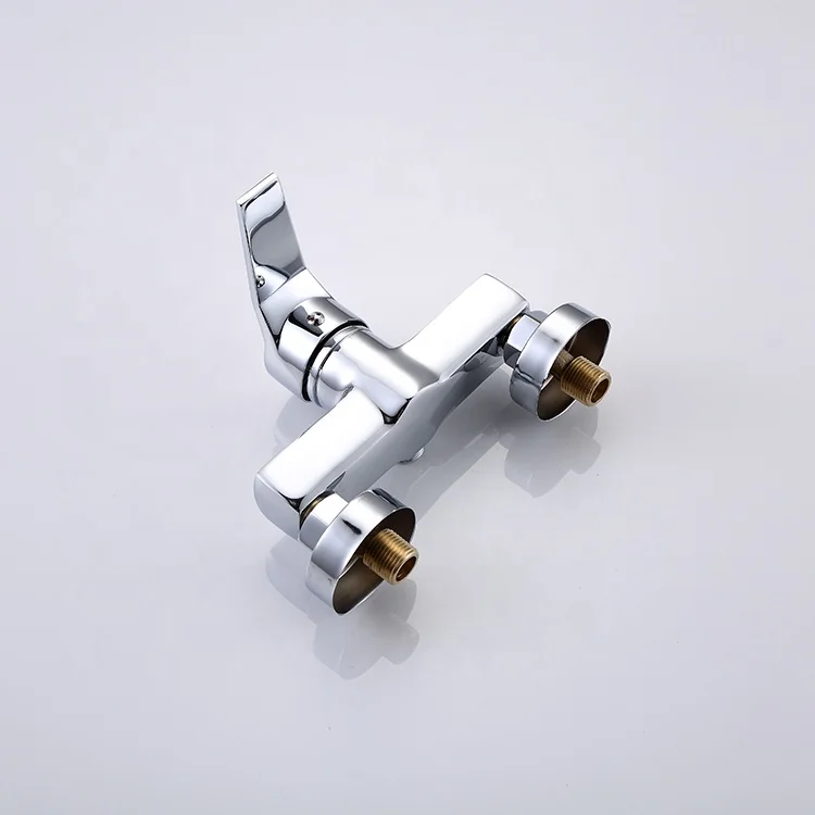 China faucet supplier luxury bathroom shower mixer set wall mounted brass bath shower faucet for cold and hot water