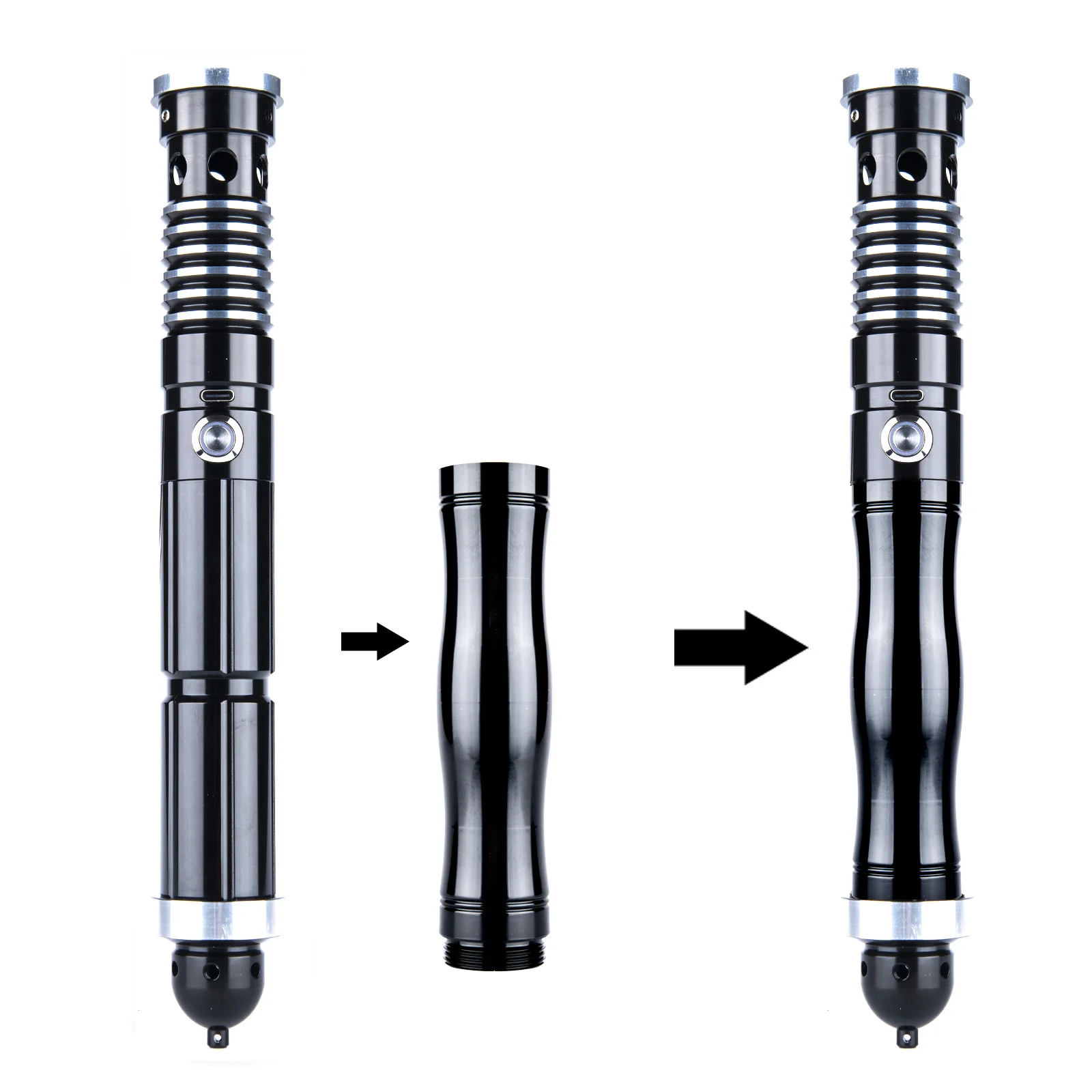 Adult Metal Toys Gift Long Hilt Flashing Lights Sable De Luz Sound Cheap Dueling Double Bladed FX Lightsaber Laser Sword