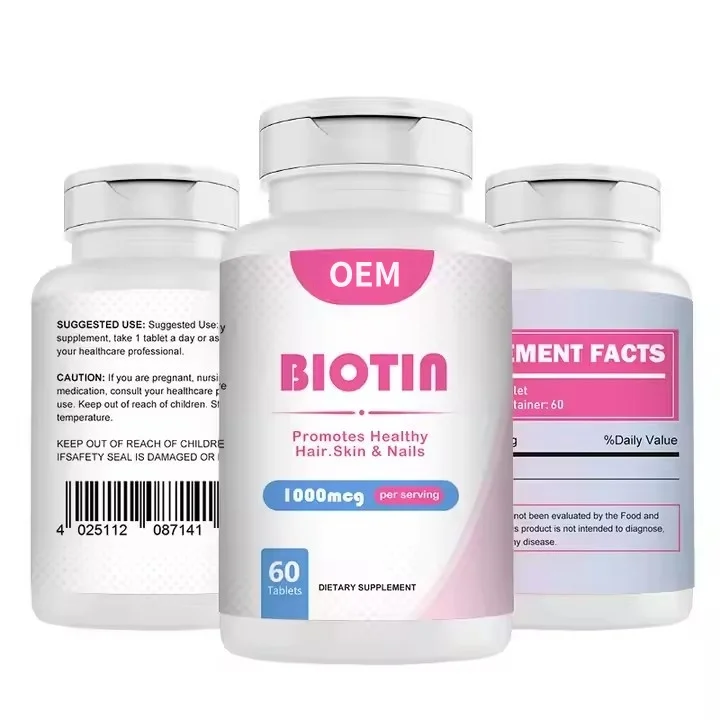 OEM 10000 mcg Biotina/биотин капсула Витаминная добавка
