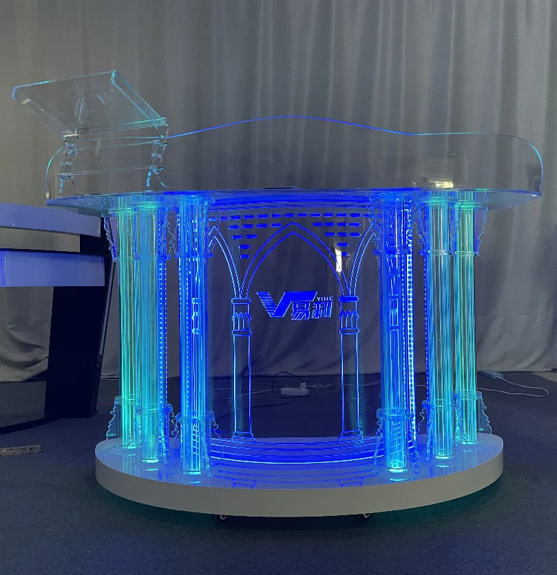 Transparent acrylic podium multi-purpose host platform podium podium detachable welcome conference signing desk