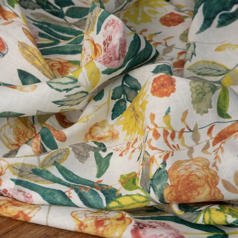 MOQ 1METER   100% Polyester Silk digital Print Poly plain cotton linen Crepe wool Chiffon Fabric for Square Shawl